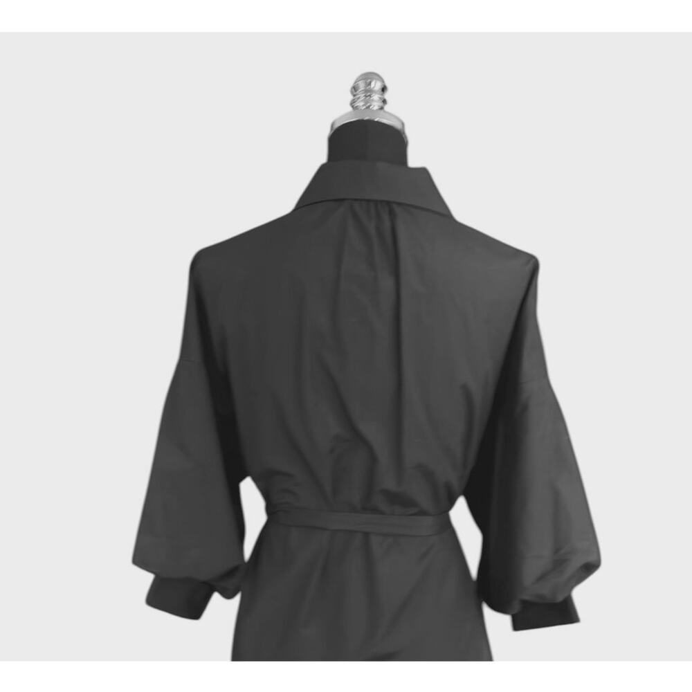 Yakira Bella Lea Dress Black Size S NWT Button Front Belted Shirt Dress - Picture 3 of 8